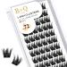 Cluster Lashes D Curl 14mm 72 Clusters B&Q Lash Clusters Individual Lashes Volume Eyelash Clusters DIY Lash Extensions Soft Wispy Cluster Eyelash Extensions DIY at Home (B37 D-14mm) D-14 mm B 37