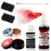 VOLLUCK Halloween Makeup kit - Fake Blood Washable + Liquid Latex + Scar Wax with Spatula Tool + Fake Blood Spray + 2 Stipple Sponge A-7 pieces