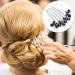 VOCOSTE Women Rhinestone Inlaid Flower Hair Comb Hair Clips Navy Blue - Buy Online on GoSupps.com