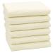 Zollner 6 Set towels in 50x100 cm - suction -strong and soft bath towels in beige - with a practical hanger - washable up to 60 C - cotton - hotel quality 6x towels beige