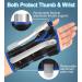 Adjustable Carpal Tunnel Wrist Brace with Thumb Support - Night Spica Splint for Tendonitis & De Quervain's - Blue - Right Hand One Size - Buy Online on GoSupps.com