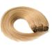 hair2heart human hair wefts for sewing in extensions straight - 70cm 100g 9/31 light blonde gold-ash 70cm #20 ash blonde