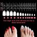 Buy Novo Ovo 504 Long Artificial Toenail Tips - Soft Gel Full Cover White Toenails Set (12 Sizes) for Easy Gluing | Perfect for International Shipping - Buy Online on GoSupps.com