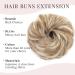 Buy Ashblond & Bleaching Blonde Hair Extensions - Interchangeable Ponytail & Hair Tie Dutt for Voluminous Updos | 45g Real Hair Quality - Buy Online on GoSupps.com