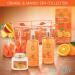 Home Spa Gift Basket - 7pc Orange & Mango Bath & Body Set for Men & Women | Shower Gel Bubble Bath Lotion & More - Buy Online on GoSupps.com