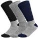 Doctor Recommend Thermal Diabetic Socks Keep Foot Warm Non-Binding Crew Socks For Men Women 13-15 3 Pairs Assorted (Black Grey Navy)