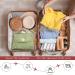 Chandelli Toiletry Bag - Stylish Travel Makeup Bag for Women in Sage & Mauve (4.75x11x9.5 in) - Perfect for Toiletries & Cosmetics - Buy Online on GoSupps.com