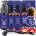 Upgraded Beard Grooming Kit for Men 11 in 1 Beard Growth Care Set W/Beard Shampoo Beard Oil 2 Beard Growth Serum Beard Balm Beard Brush Comb Scissores with Storage Bag Christmas Gifts for Men