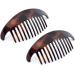 Camila Paris CP2430/2 French Hair Side Combs Tortoise Shell Interlocking Combs French Twist Hair Combs Strong Hold Hair Clips for Women Bun Chignon Up-Do Styling Girls Hair Accessories Made in France