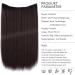 PARXITN Secret Hair Extensions 50 cm Long Invisible Wire Hair Extensions Secret Hair Extensions Silky Straight Synthetic Hairpieces Fish Line 1 Piece Hair for Women Dark Brown - Buy Online on GoSupps.com