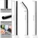 Anaeat 6 Pack Reusable Food-Grade Stainless Steel Straws Durable Long Metal Drinking Straw with Cleaning Brush & Travel Case - 2 Bent 2 Straight & 2 Wide Straws for Smoothie Bubble Tea (Black) 6-piece Black - Buy Online on GoSupps.com
