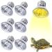Turtle heat lamp 6 pieces of heating light bulb 50W UVB Dimmable halogen light bulb E27 heat spot lamp 220-240V pet heating lamp for lizards aquarium reptiles turtles amphibians etc.
