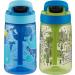 Contigo Aubrey Kids Water Bottle 14oz 2-Pack, Silicone Straw, Spill-Proof Lid, Dishwasher Safe - Whales & Dragon - Buy Online on GoSupps.com