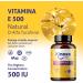 Vitamin E 500 IE - 200 Capsules | Pure Gluten-Free Heavy Metal-Free | Immune Support & Heart Health - Buy Online on GoSupps.com