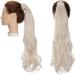 Wrap Around Ponytail Hair Extensions Curly Wavy Pear Wave One Piece Clip In Extensions Hairpiece Long For Women Beauty 20" Inch - Light Blonde - Buy Online on GoSupps.com