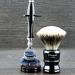 Luxury Shaving Set - 5 Razors Silver Tip Razor Badger Hair Brush & Chrome Stand - International Shipping Available - Buy Online on GoSupps.com