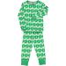 Sm folk Unisex Kids Nightwear Retro Apples Pajama Set 2-3 Years Apple Green
