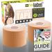 NO LABEL Beige Pre Cut Kinesiology Tape - 5m Roll Pre-Cut Beige Body Tape - Beige Sports Tape - Beige Medical Tape - Beige Physio Tape - Beige Muscle Tape For Muscle Recovery - Free PDF Taping Guide Beige 2 x Rolls