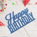 Tenhaisi Blue Glitter Happy Birthday Cake Topper Anniversary Party Birthday Sign Cake Topper Adults Children Teenager Birthday Party Cake Decoration Supplies - Buy Online on GoSupps.com