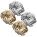 CLISPEED Lot de 4 Bonnets Chauffants en Aluminium pour Soins Capillaires 28 CM 2 Argent s 2 Dor s Bonnets de Protection du Cuir Chevelu R utilisables pour Salon de Coiffure et Usage
