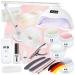 ND24 NAILDESIGN-Geln gel starter set with adhesive gel assembly gel French gel sealing gel LED lamp studio electronics & accessories-18-part complete set for beginners-Gel Made in Germany Starter Set + Electronics