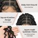 Lexqui 32 Square Knotless Locs Full Lace Braided Wig for Black Women - Synthetic Boho Curls with Baby Hair - Buy Online on GoSupps.com