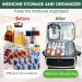 Medicine Storage Bag - Portable Pill Organizer & Travel Medication Bottle Holder - Black Classic First Aid Kit with Shoulder Strap - Buy Online on GoSupps.com