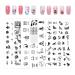 Niceneeded Animal Themal Nail Art Stamping Kit with 6 PCs Nail Stamping Plates for women nail art template cat owl templates image plates style 3