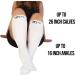 Zeta Socks XXXL Wide Calf Compression - Soothing Gradient Support for Swelling, Pain, Edema, DVT - Up to 26 Inches - Unisex - White - Buy Online on GoSupps.com