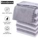 Premium Microfiber Facial Cloths 12-Pack - Fast Drying Washcloth for Makeup Removal - Highly Absorbent White-Grey 12x12x0.15 Inch - Buy Online on GoSupps.com