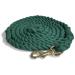 Intrepid International Heavy Duty Cotton 10 Foot Lead Rope with Brass Snap Hunter Green