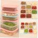 SHOWERORO 1 Set 6 Pcs Fresh Storage Lunch Box Pink Containers Plastic Fruit Storage Container Vegetable Food - Buy Online on GoSupps.com