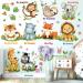 DECOWALL DS12-8074 Jungle Animal Wall Decals - Removable Safari Animal Sticker with Quotes for Kids Nursery - Buy Online on GoSupps.com