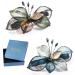 Mistofu 2Pcs DIY Copper Wire Metal Hand-woven High-level design Barrettes Elegant Hair Accessories  Gifts for Women Girls(blue)