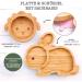 Koko Kids Bamboo & Silicone Feeding Set - Rabbit Suction Plate Lamb Bowl Silicone Cup & Spoon (Pink) | Eco-Friendly Kids Tableware - Buy Online on GoSupps.com
