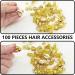 Hair Beads for Braids Xerteam 100 Pieces Hair Jewelry Rings Gold Hair Accessories Hair Cuffs and Braid Rings Hair Charms Dreadlock Accessories FOR Girl Women Men Hair Braids Decoration - Buy Online on GoSupps.com