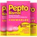Pepto Bismol Chewable Tablets Upset Stomach Relief Nausea Relief Heartburn Relief Indigestion Relief Anti Diarrhea Medication for Adults - 5 Symptom Relief 90 Chewable Tablets (3x30 ct) 30 Count (pack of 3) Chew 3x30ct