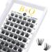 Lash Clusters DIY Eyelash Extensions 72 Clusters Lashes C D Curl B&Q LASH Mega Volume Individual Lashes Eyelash Clusters Extensions Wispy Lashes Cluster DIY at Home (NM-D-8-16MIX) B 02 D-8-16 MIX