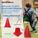Win SPORTS Training Plastic Traffic Cones Set - 24 Pack 7 Inch Indoor Outdoor Agility Cones - Soccer Sports Equipment for Kids - Buy Online on GoSupps.com