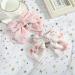 AWAYTR Chiffon Bow Barrettes Hair Clips - 2 Pack Flower Elastic Hair Bows for Wedding Party - White and Pink - Buy Online on GoSupps.com