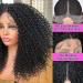 Annivia Curly Lace Front Wig - Pre Plucked Kinky Curly Afro Wig for Black Women - 17 Long HD T Part Synthetic Wig - Buy Online on GoSupps.com