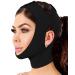 Shape Concept Chin Strap Support Band Neck Bandage Mentonera Post Quirurgica Face Lifting Slimmer Chin Lift Facial Compression Medium (Pack of 1) Black