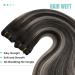 Youngsee 50cm Real Hair Extensions - Silver & #1B/1B Remy Human Hair Weave 100g Double Pulling Weave for Luxe Styling - Buy Online on GoSupps.com