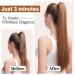 Tess Ponytail Extension Balayage 60cm - Light Brown with Ash Blonde Smooth Braid 90g Long Hair Extension - Buy Online on GoSupps.com