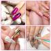 Dazzl Nail Art Brushes for Gel Nails - 8PCS Glitter Handle Brushes in 8 Designs for Painting, Dotting, Drawing - Alloy & Acrylic Material - Buy Online on GoSupps.com