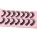 JIMIRE 3D Faux Mink Wispy Curly Eyelashes 15mm - 7 Pairs Pack for Fluffy Natural Volume Cat Eye Look | Clear Band | 8-15mm - Buy Online on GoSupps.com