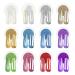 BISHENGYF 12 Jars Metallic Chrome Nail Powder Newbie Friendly Pearl Chrome Nail Powder Mirror Effect Nail Powder with 12 Pcs Eyeshadow Sticks(1g/Jar) B- 12pcs chrome nail powder