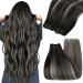 Youngsee real hair brushing to take silver sweat extensions real hair 50 cm hairpasting real hair remy real hair treating hair dough real hair double pulling weave extensions 100g #1b/1b 50 cm 2-stress- #1b/silver/1b