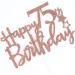 Tenhaisi Glittery Rose Gold Happy 75th Birthday Cake Topper Cheers to 75 Years Loved Birthday Anniversary Party Decoration Birthday Party Decoration - Buy Online on GoSupps.com