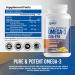 Omega 3 Fish Oil Capsules 3000mg Omega 3 Supplement DHA Supplement | Omega3 Fish Oil Pills | for Heart Health Immune System Skin & Brain Health Gluten-Free and BURPLESS - Buy Online on GoSupps.com